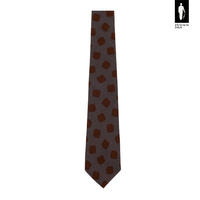 Wełniany krawat w kolorze szarobrązowym