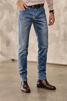 Włoskie jeansy light blue lekko sprane