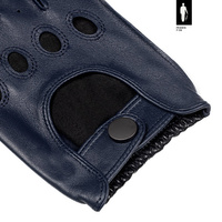 Granatowe rękawiczki samochodowe