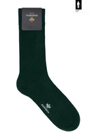 Gładkie zielone skarpetki Pedemeia z bawełny organicznej