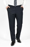 Spodnie garniturowe w kant, granatowa wełna