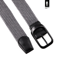Pleciony pasek męski elastyczny – szary
