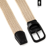 Pleciony pasek męski elastyczny – beżowy