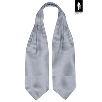 Fular męski z jedwabiu stalowoszary