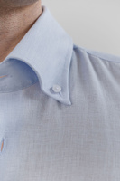 Niebieska koszula button down z czystego lnu