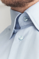 Koszula dobby błękitna w drobny wzór