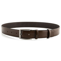 Skórzany pasek z kruponu 35 mm, ciemny brąz