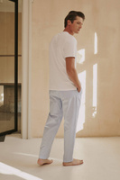 Piżama męska z długimi spodniami w paski