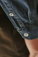 Koszula jeansowa z włoskim kołnierzem