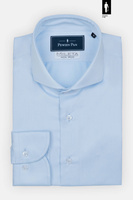 Koszula błękitna z włoskim kołnierzem 100% bawełna