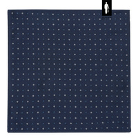 Granatowa poszetka z jedwabiu w drobne kwiatki