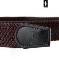 Pleciony pasek męski elastyczny – brązowy