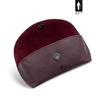 Skórzane etui na okulary Pewien Pan – brąz bordowy