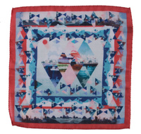 Kolorowa poszetka z wełny