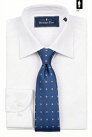 Jedwabny krawat niebieski z żółto-błękitnym mikrowzorem