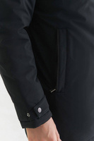 Czarna kurtka zimowa z odpinanym kapturem