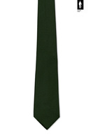 Butelkowozielony krawat męski z jedwabiu 100% – włoski, elegancki, 8 cm