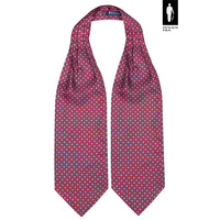 Ciemnoczerwony fular jedwabny