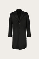 Czarny płaszcz męski wełna z kaszmirem