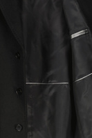 Czarny płaszcz męski wełna z kaszmirem