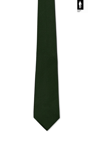 Butelkowozielony krawat męski z jedwabiu 100% – włoski, elegancki, 8 cm