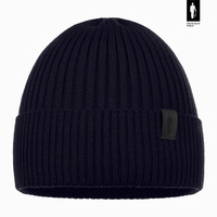 Czapka męska zimowa z wełny merino granatowa