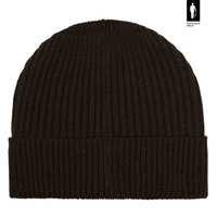 Czapka męska zimowa z wełny merino brązowa