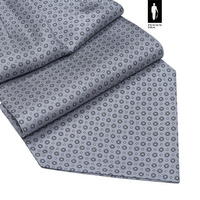 Fular męski z jedwabiu stalowoszary