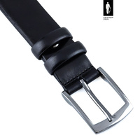 Pasek męski skórzany 3,5 cm kolor czarny