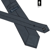 Elegancki ciemnoszary krawat z jedwabiu