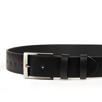 Pasek o szerokości 4 cm z czarnej skóry