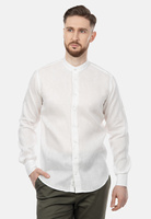 Lniana koszula męska ze stójką