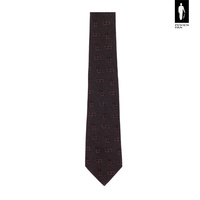 Wełniany krawat w kolorze ciemnobrązowym