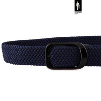 Pleciony pasek męski elastyczny – granatowy