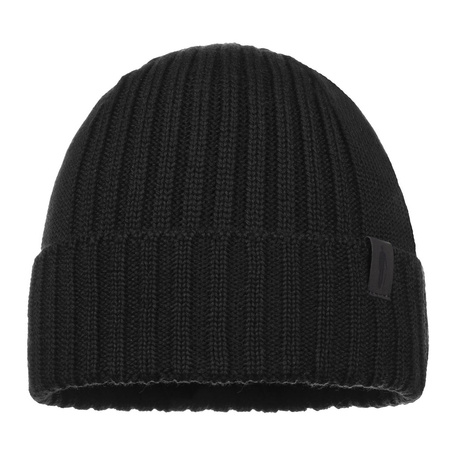 Wełniana czapka męska kolor szary 100% merino