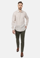 Koszula lniana z wywijanymi rękawami