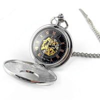 Zegarek Elegancja w drewnie III, srebrny Black Dial