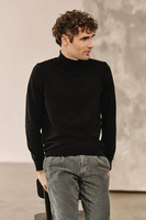 Czarny golf męski 100% bawełna