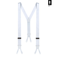 Szelki męskie z jedwabiu White Formal Classic