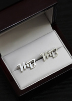 Srebrne spinki z Twoim monogramem AK-02