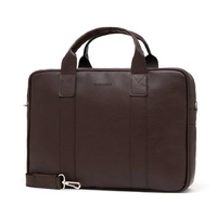 Teczka na laptopa, ciemnobrązowa