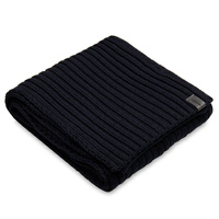 Granatowy szalik z wełny merino