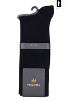 Gładkie czarne skarpetki Pedemeia z bawełny organicznej