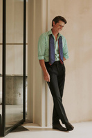 Koszula męska w zielone paski