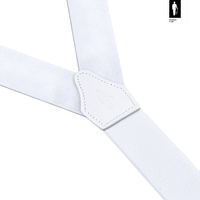 Szelki męskie z jedwabiu White Formal Classic