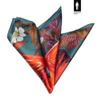 Poszetka jedwabna Lądująca Papuga