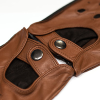 Rękawiczki samochodowe z brązowej skóry