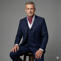 Ciemnoczerwony fular jedwabny