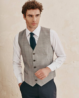 Kamizelka jednorzędowa krata Księcia Walii