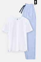 Piżama męska z długimi spodniami w paski